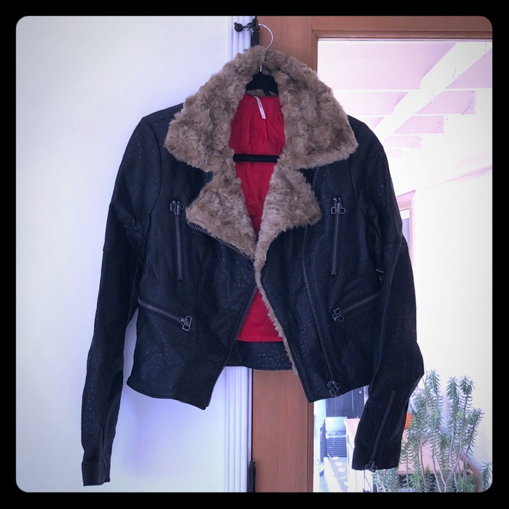 Free People Vegan leather jacket